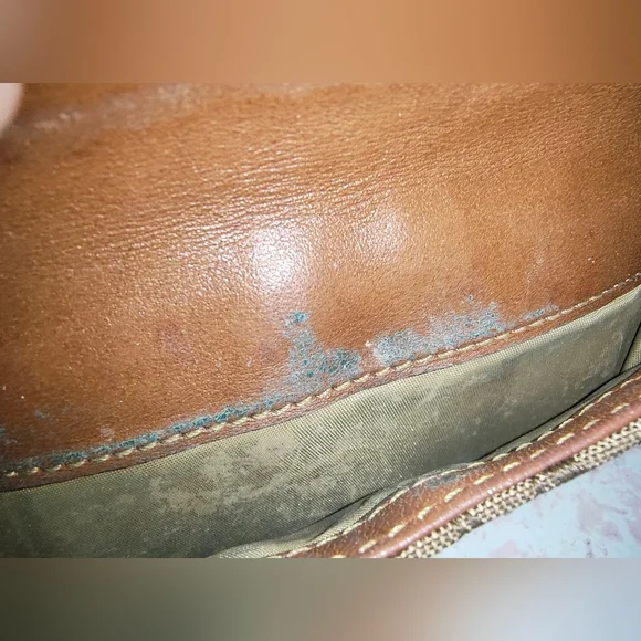 Coach Signature Jacquard Khaki Mini Leather Wallet - Picture 10 of 10